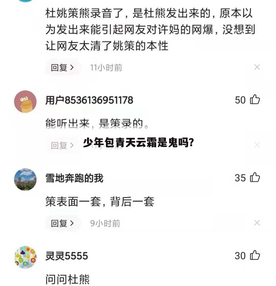 少年包青天云霜是鬼吗？