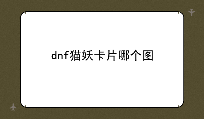 dnf猫妖卡片哪个图