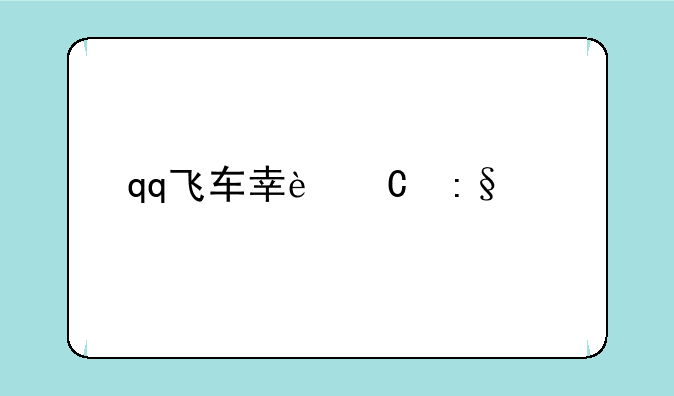 qq飞车幸运玩家