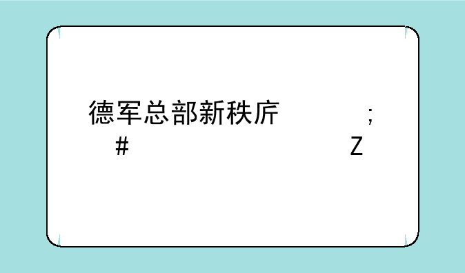 德军总部新秩序怎么设置中文