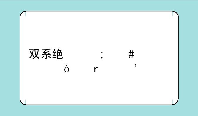 双系统怎么设置开机选项