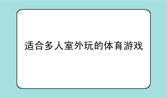 适合多人室外玩的体育游戏