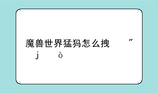 魔兽世界猛犸怎么拿到的？