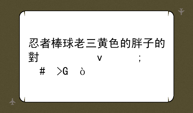 忍者棒球老三黄色的胖子的小必杀怎么发？