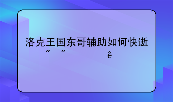 洛克王国东哥辅助如何快速刷到100级