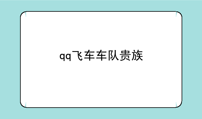 qq飞车车队贵族