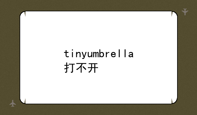 tinyumbrella打不开