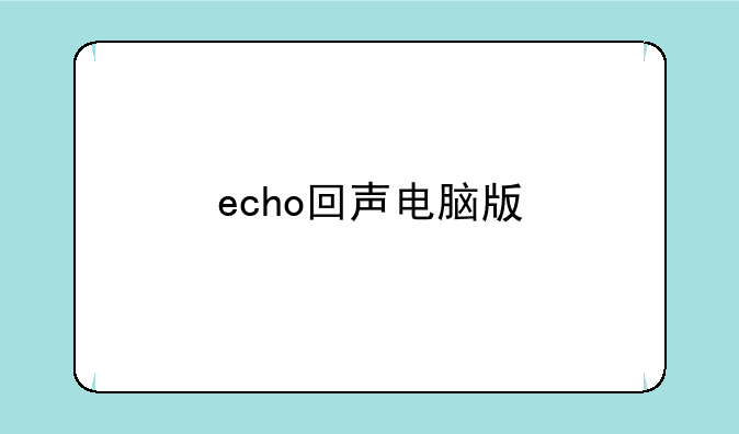 echo回声电脑版