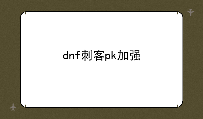 dnf刺客pk加强