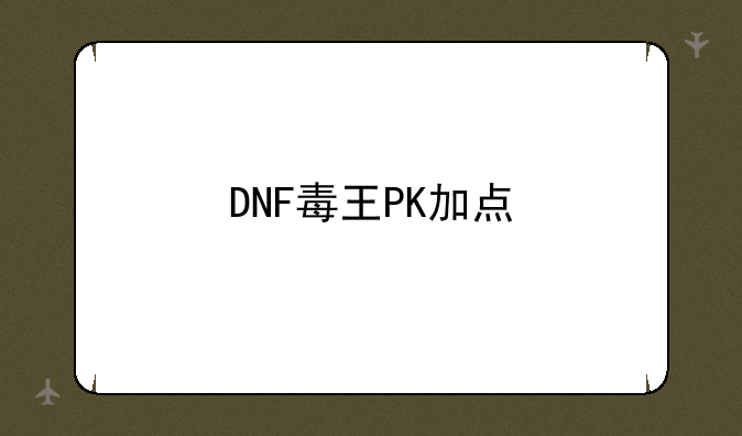 DNF毒王PK加点