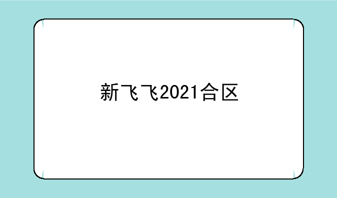 新飞飞2021合区